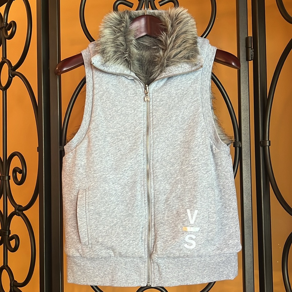 VICTORIA’S SECRET Faux Fur Reversible Vest